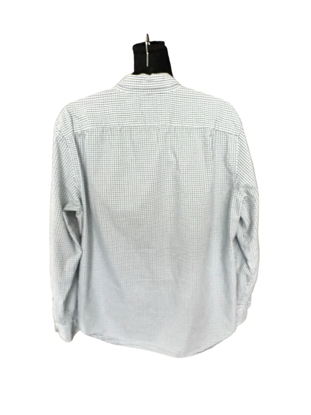 J.Crew Check Button Down Shirt L Green Blue Preppy Golf Office Classic P40